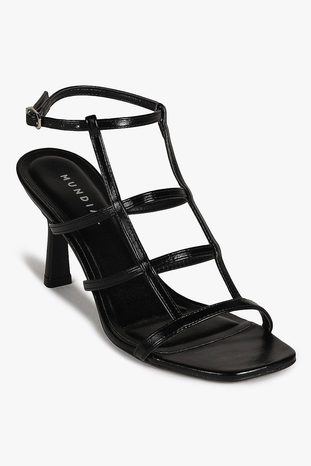 Sandália Feminina Salto Alto Mundial Genna Preto 4