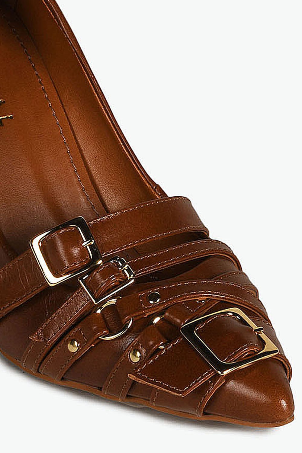 Scarpin Feminino Salto Alto Mundial Zaira Caramelo 2