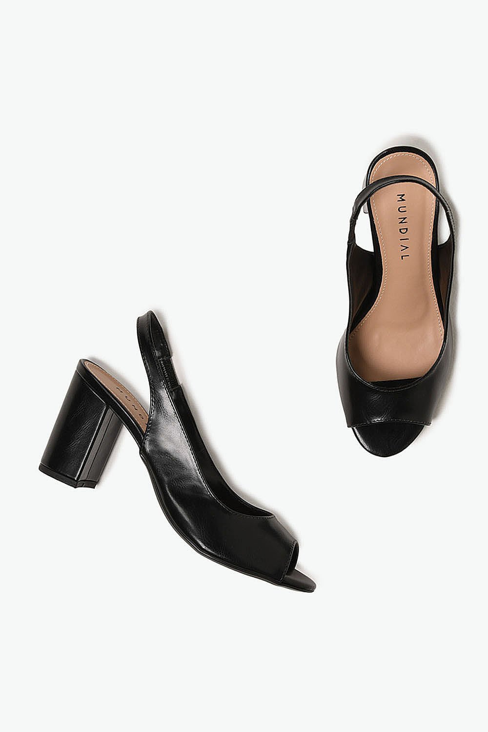 Sandália Feminina Peep Toe Mundial Alexandra Preto 3