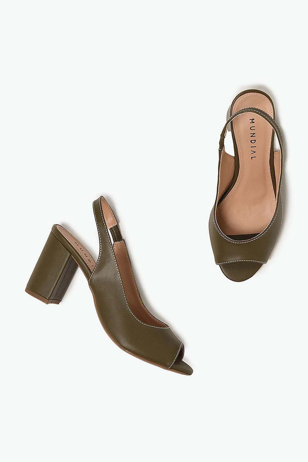 Sandália Feminina Peep Toe Mundial Alexandra Verde 3