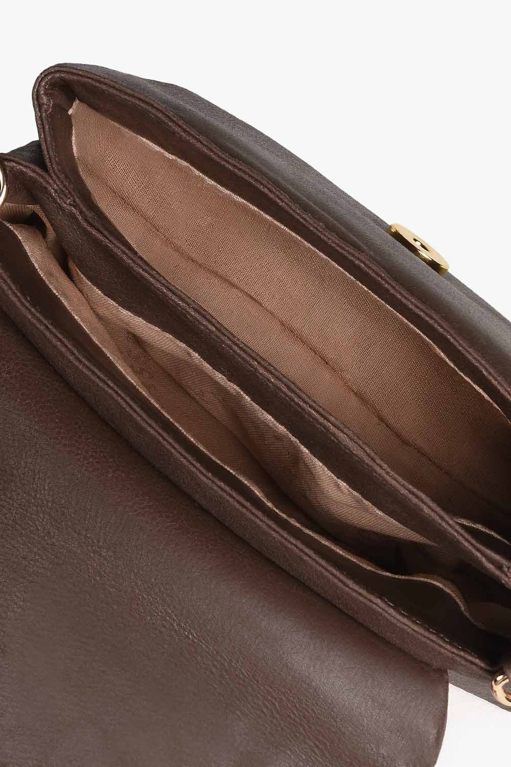 Bolsa Pequena Tiracolo Feminina Classe Lucilene Marrom 2