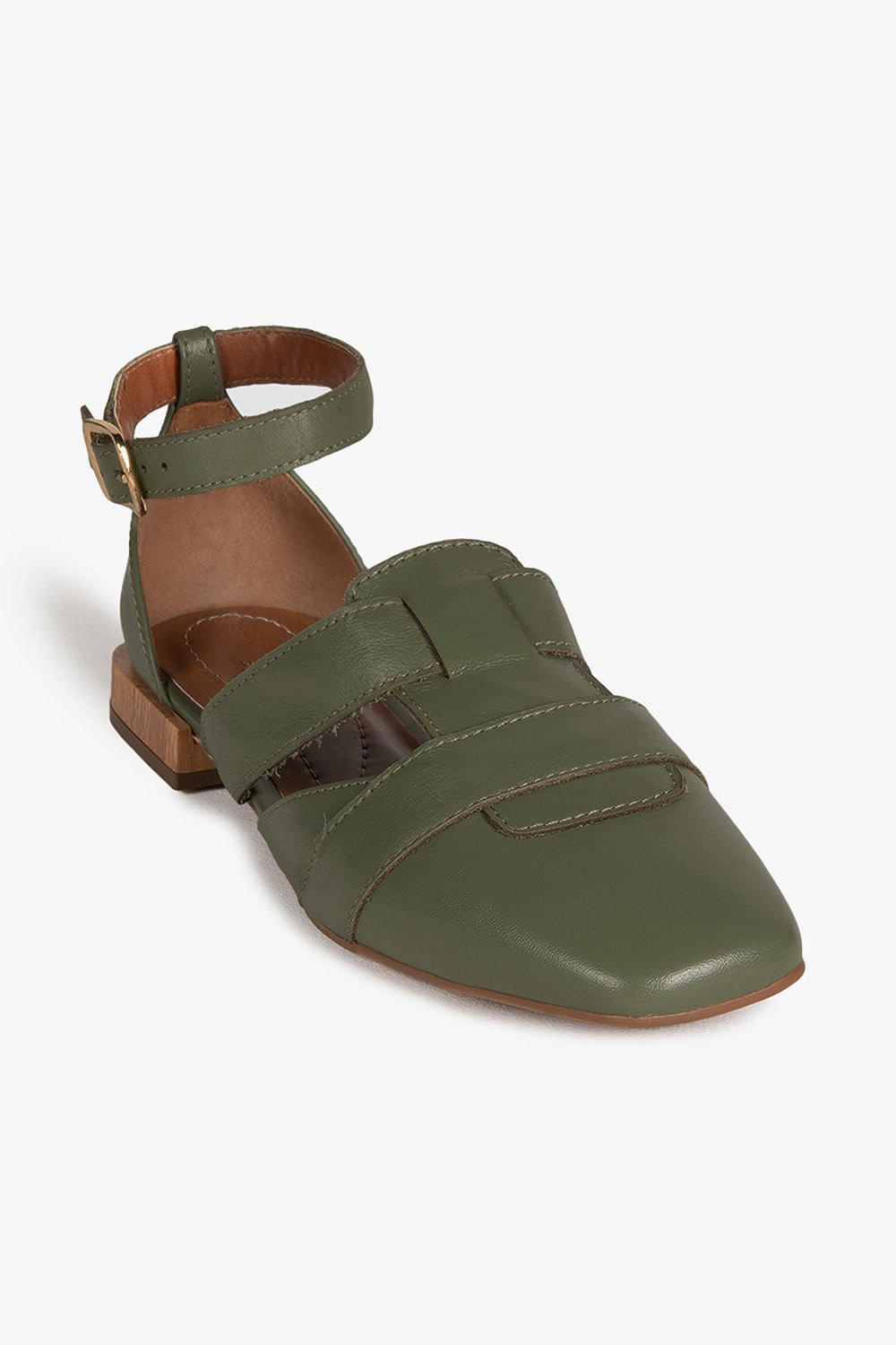 Sapato Feminino Salto Baixo Mundial Lydia Verde 4