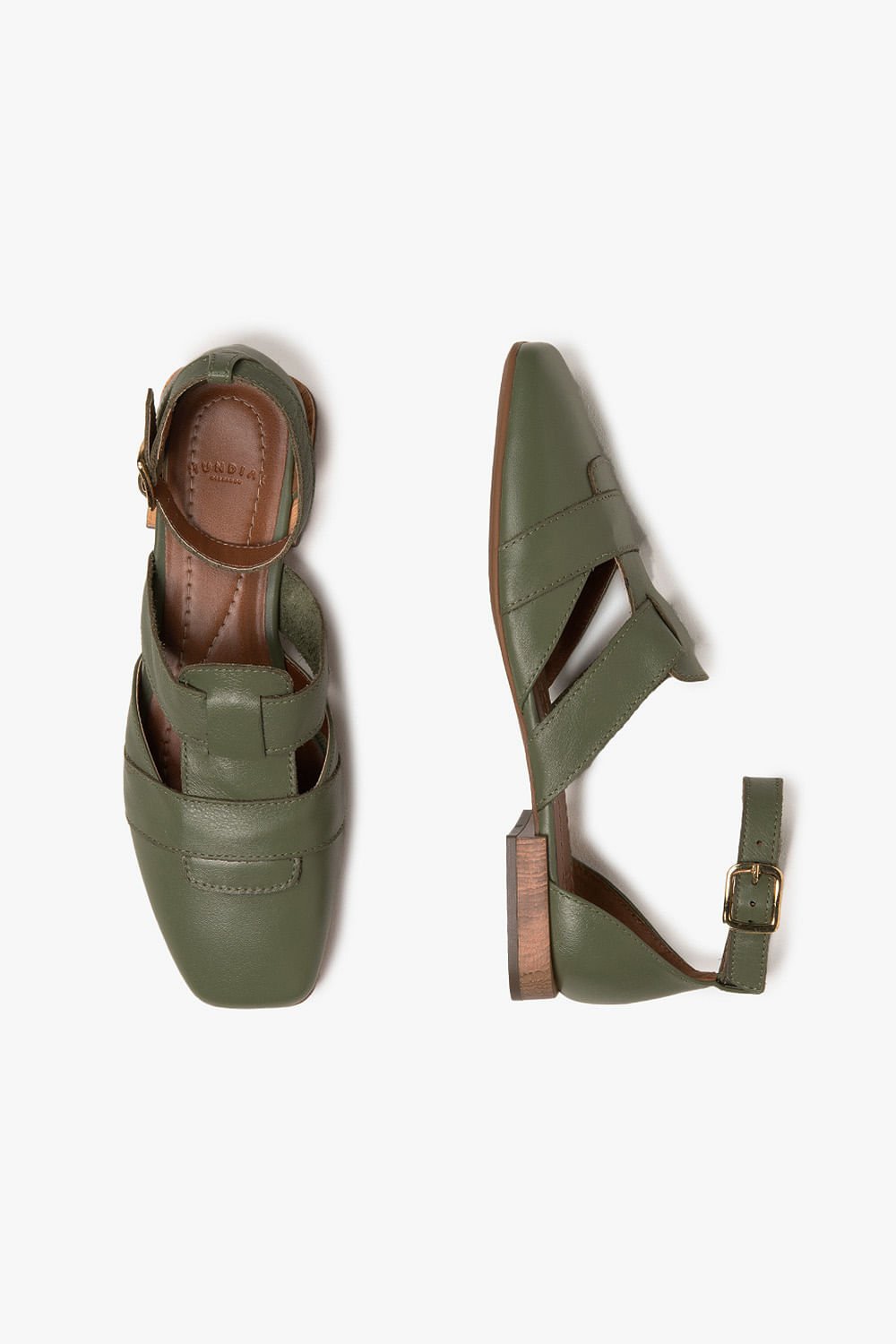 Sapato Feminino Salto Baixo Mundial Lydia Verde 3