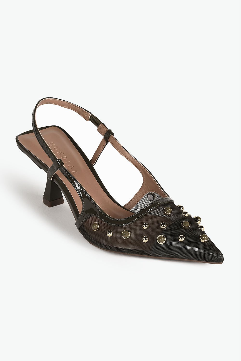 Sapato Feminino Slingback Salto Alto Mundial Geovanna Verde 4