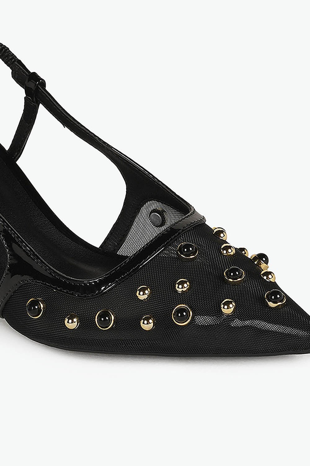 Sapato Feminino Slingback Salto Alto Mundial Geovanna Preto 2