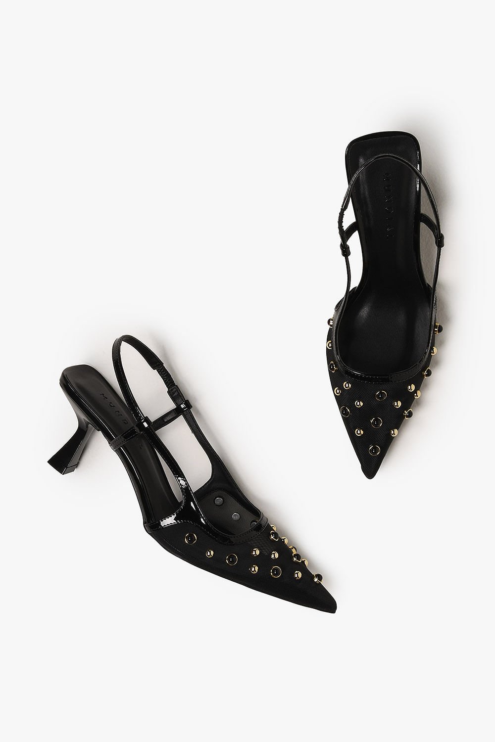 Sapato Feminino Slingback Salto Alto Mundial Geovanna Preto 3