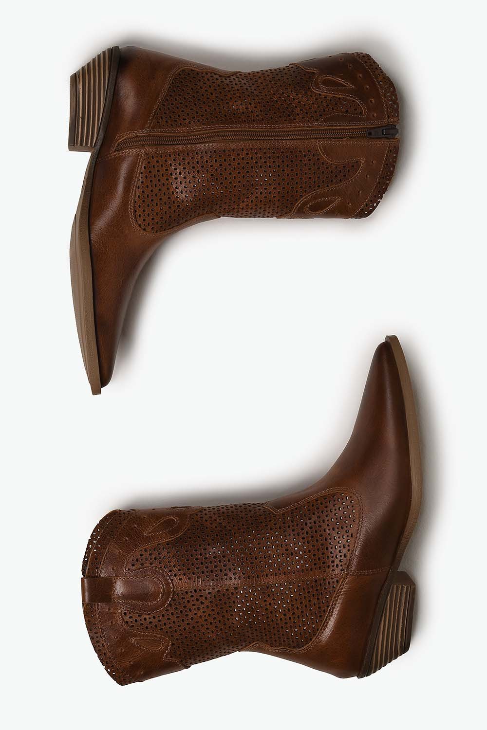 Bota Texana Feminina Cano Curto Mundial Louisa Caramelo 3