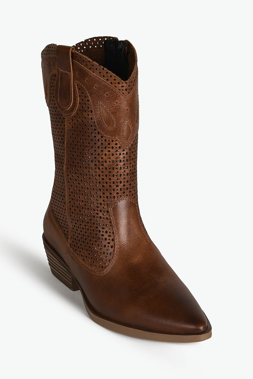 Bota Texana Feminina Cano Curto Mundial Louisa Caramelo 4