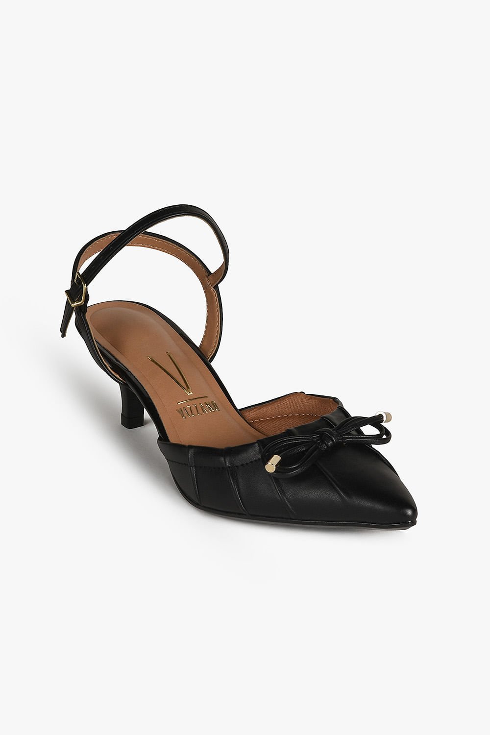 Scarpin Feminino Slingback Vizzano Leonor Preto 4