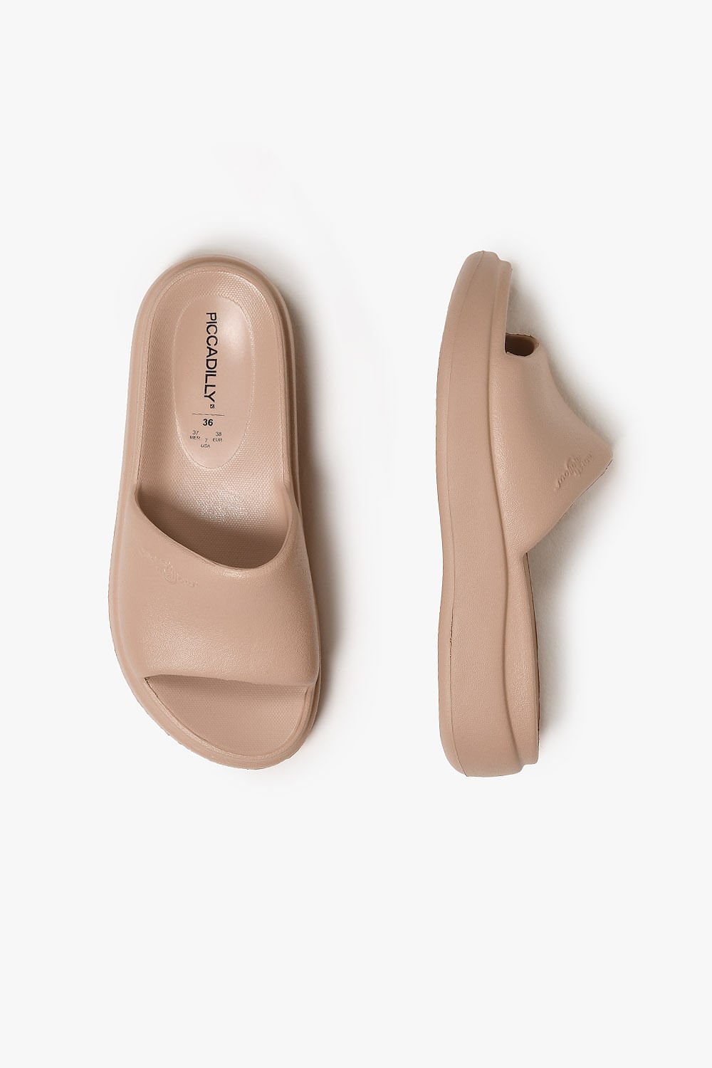 Tamanco Feminino Papete Piccadilly Marshmallow Carla Bege 3
