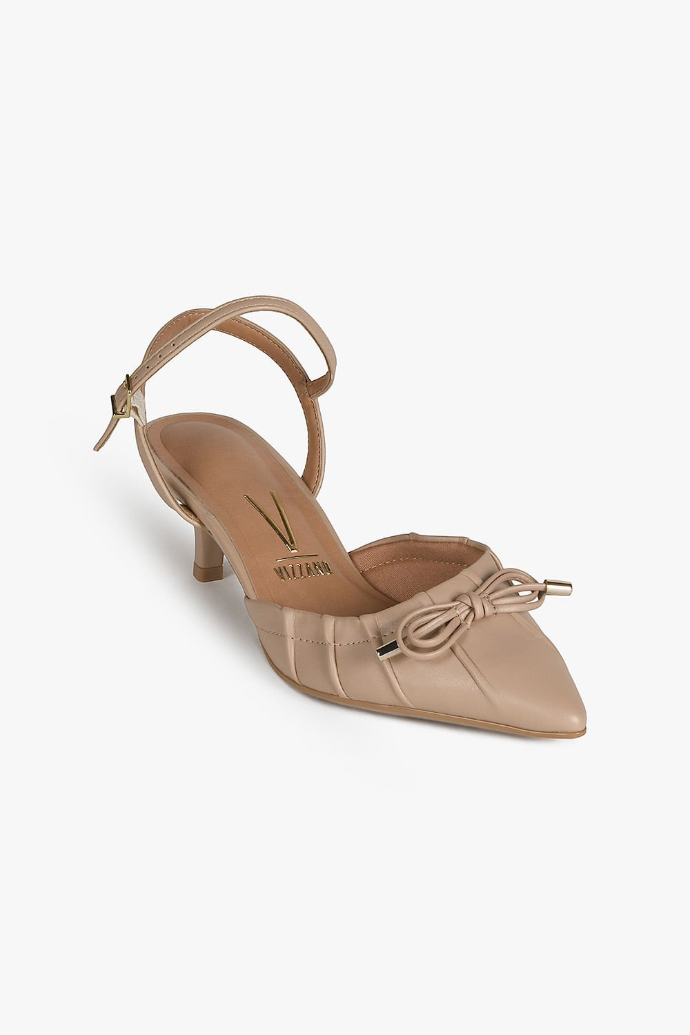 Scarpin Feminino Slingback Vizzano Leonor Bege 4