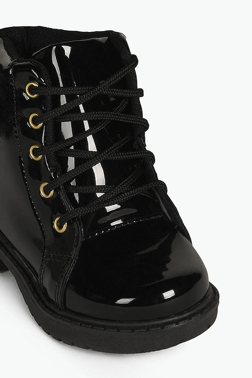 Bota Baby Infantil Coturno Cano Curto Doce Menina Luara Preto 2