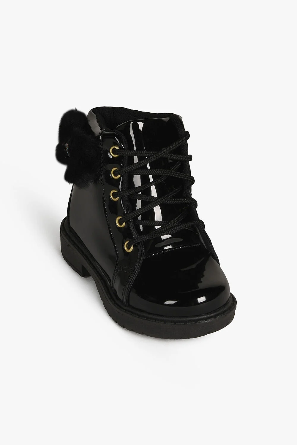 Bota Baby Infantil Coturno Cano Curto Doce Menina Luara Preto 4
