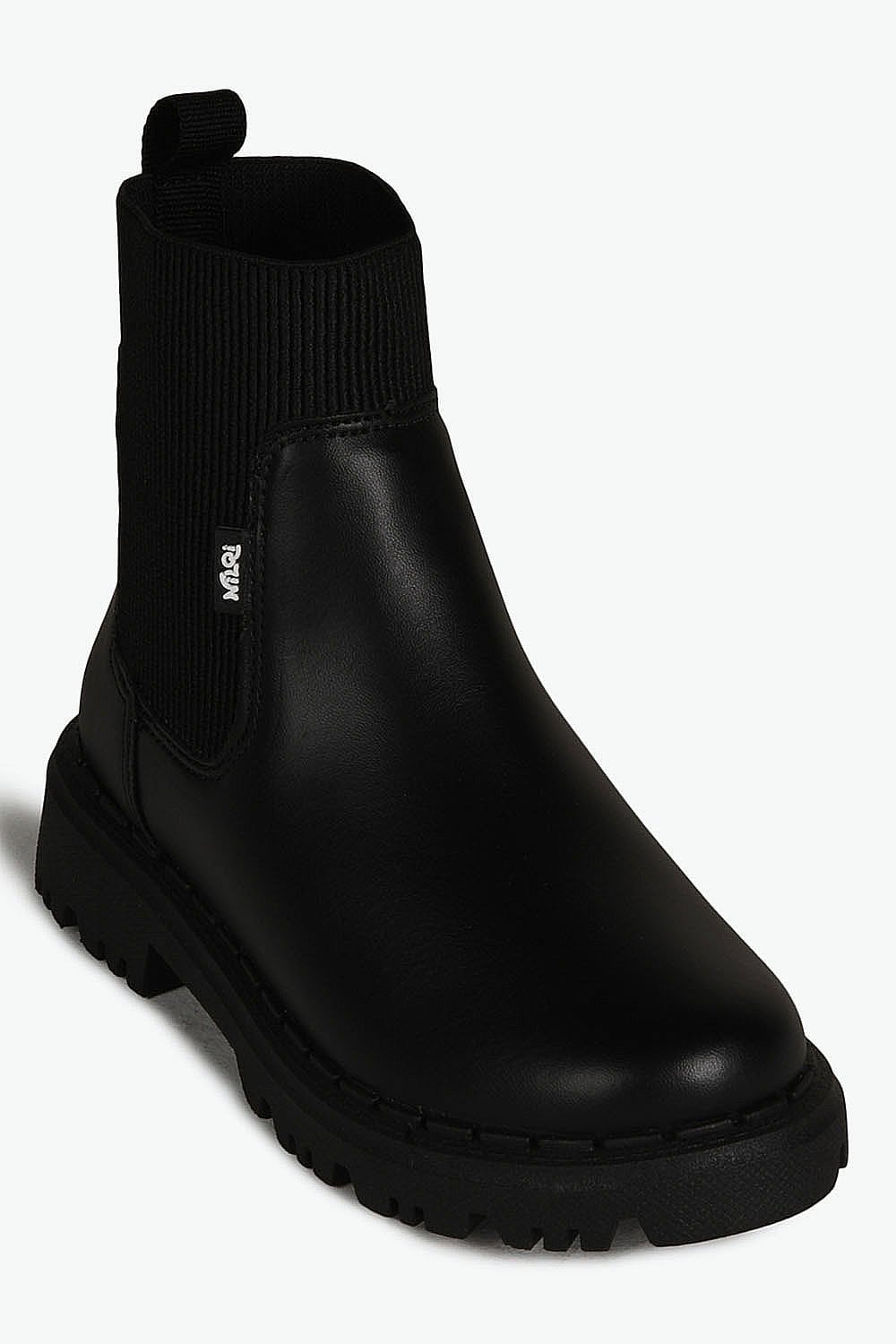 Bota Infantil Coturno Cano Curto Nilqi Teen Cacau Preto 4