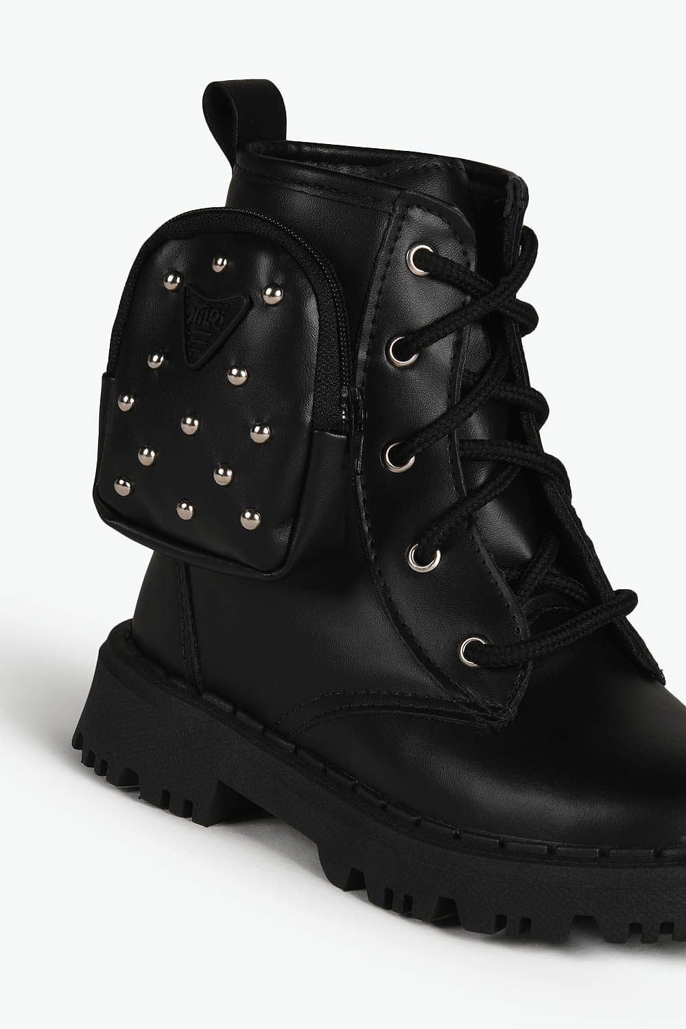 Bota Infantil Coturno Cano Curto Nilqi Teen Sofi Preto 2