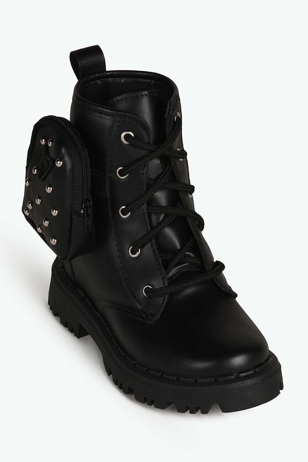 Bota Infantil Coturno Cano Curto Nilqi Teen Sofi Preto 4