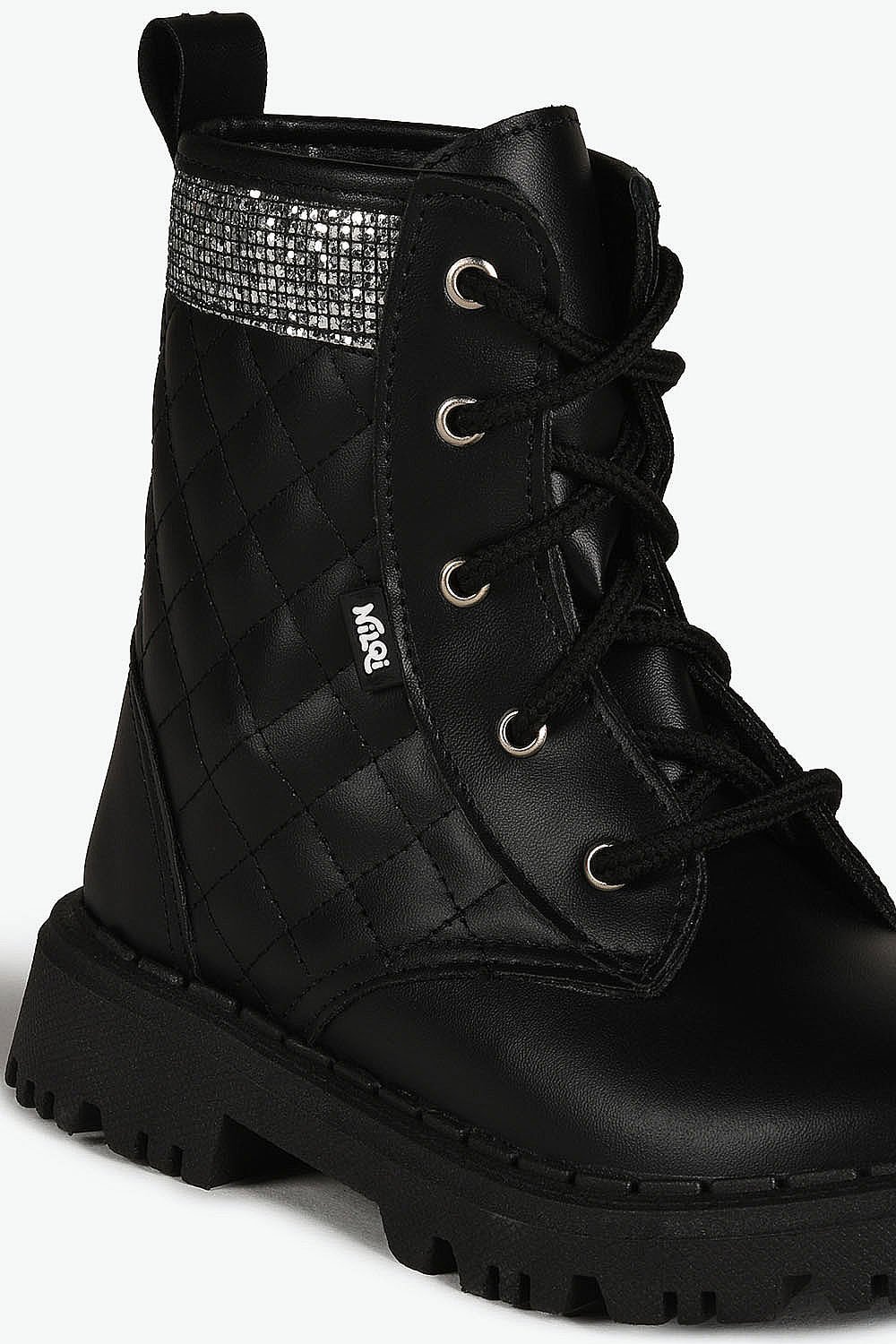 Bota Infantil Coturno Cano Curto Nilqi Teen Clara Preto 2