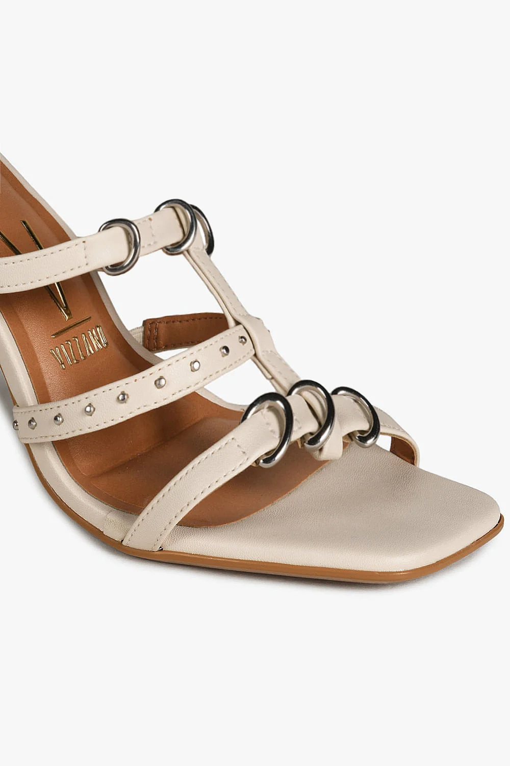 Sandália Feminina Salto Alto Vizzano Geiza Off White 2