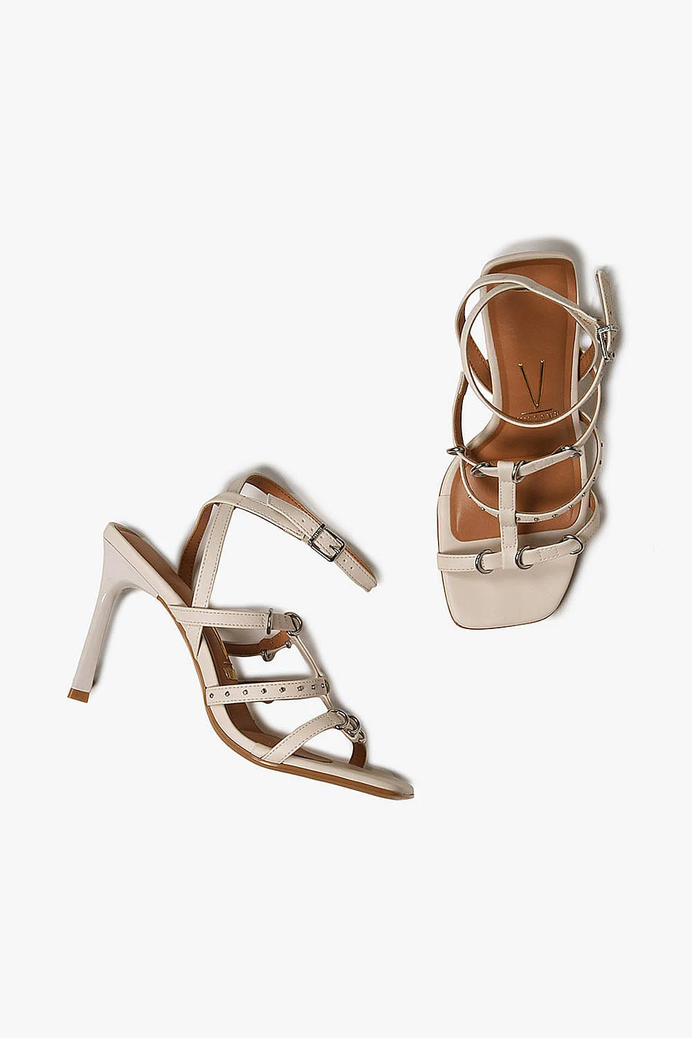 Sandália Feminina Salto Alto Vizzano Geiza Off White 3