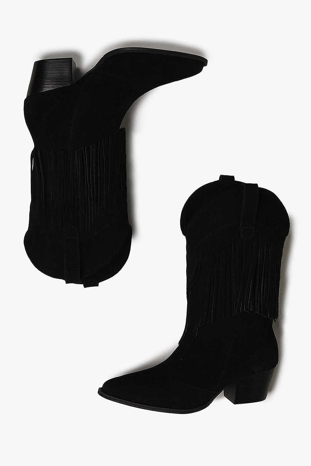 Bota Texana Feminina Cano Longo Mundial Kedie Preto 3