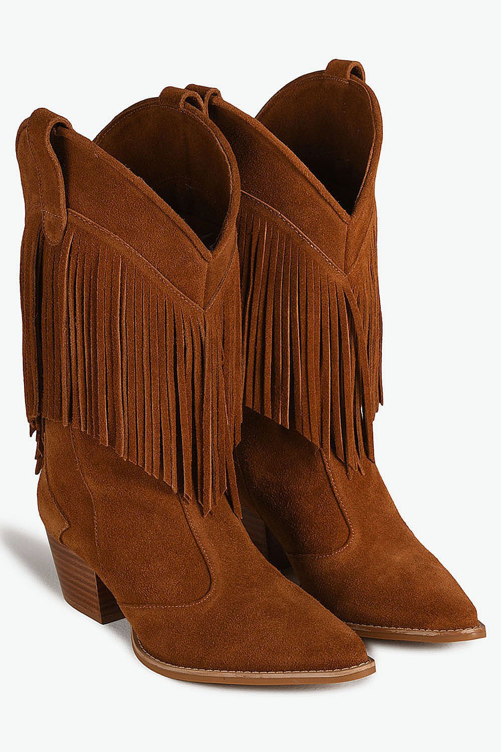 Bota Texana Feminina Cano Longo Mundial Kedie Caramelo 2