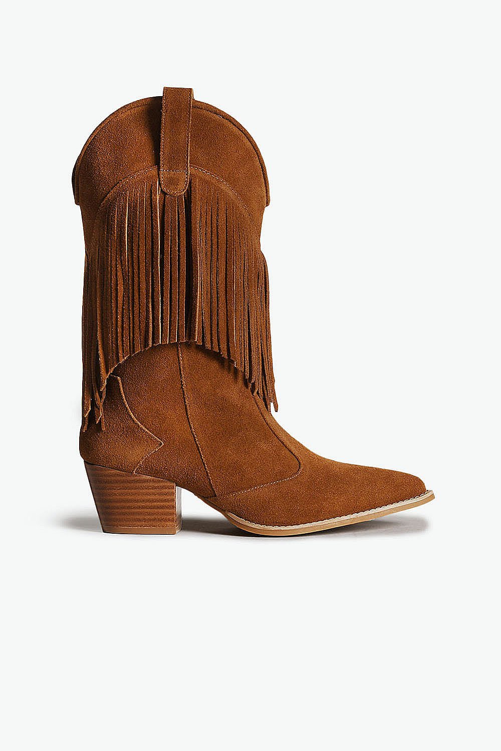 Bota Texana Feminina Cano Longo Mundial Kedie Caramelo 1