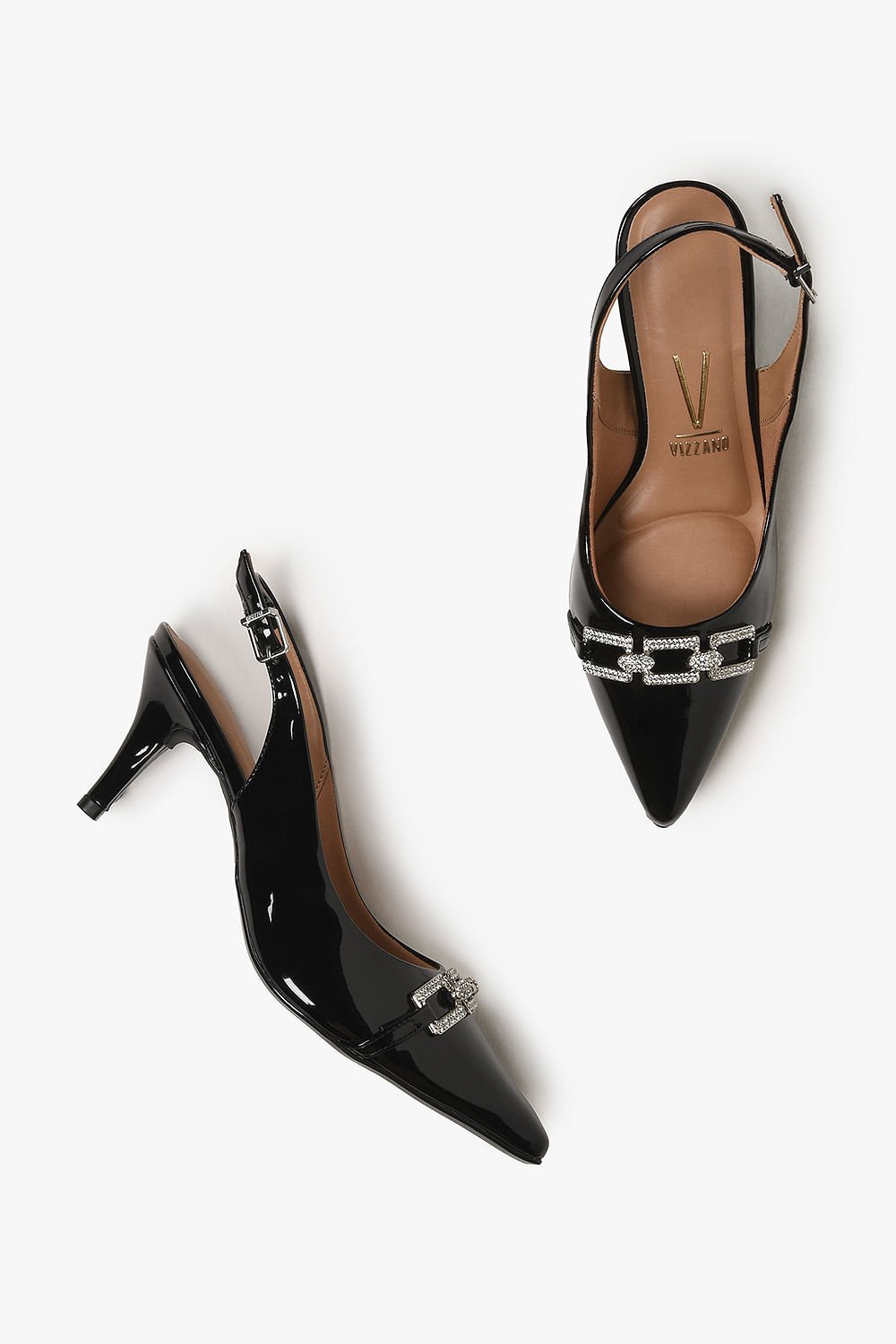 Scarpin Feminino Slingback Vizzano Loraine Preto 3