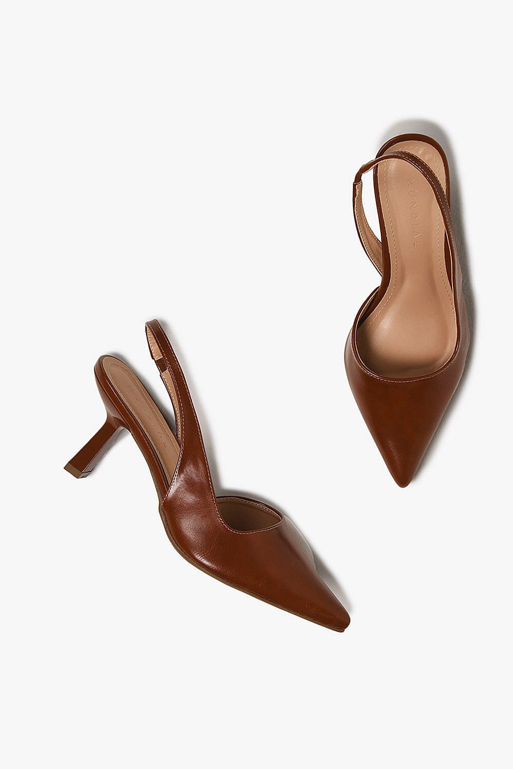 Scarpin Feminino Slingback Mundial Audrei Caramelo 3