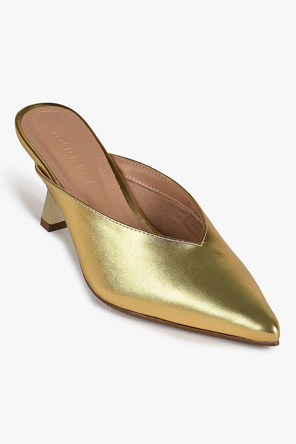 Mule Feminino Mundial Yeda Dourado 4
