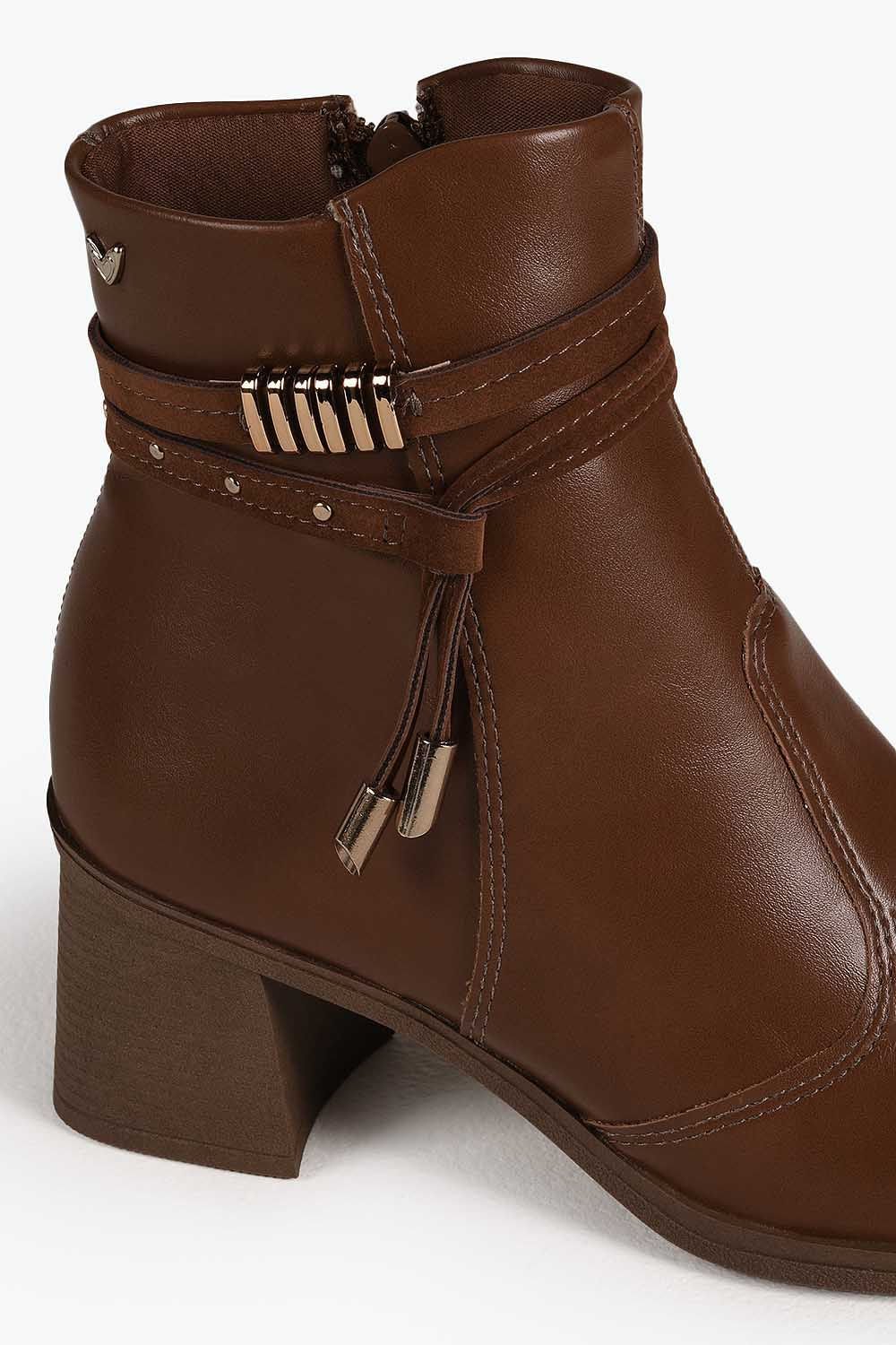 Bota Feminina Cano Curto Mississipi Leticia Caramelo 2