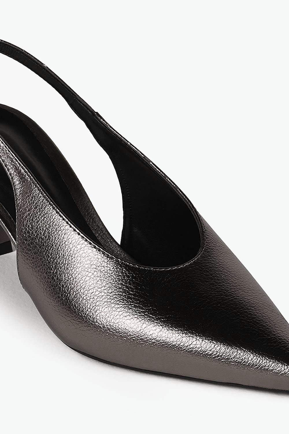 Scarpin Feminino Slingback Mundial Sueli Prata Velho 2