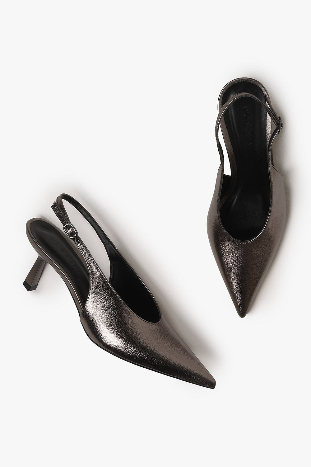 Scarpin Feminino Slingback Mundial Sueli Prata Velho 3