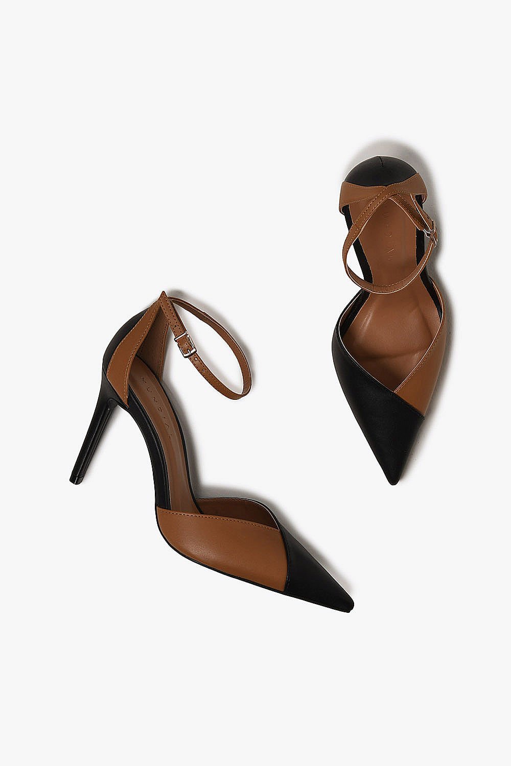 Scarpin Feminino Salto Alto Mundial Ranna Marrom/Preto 3