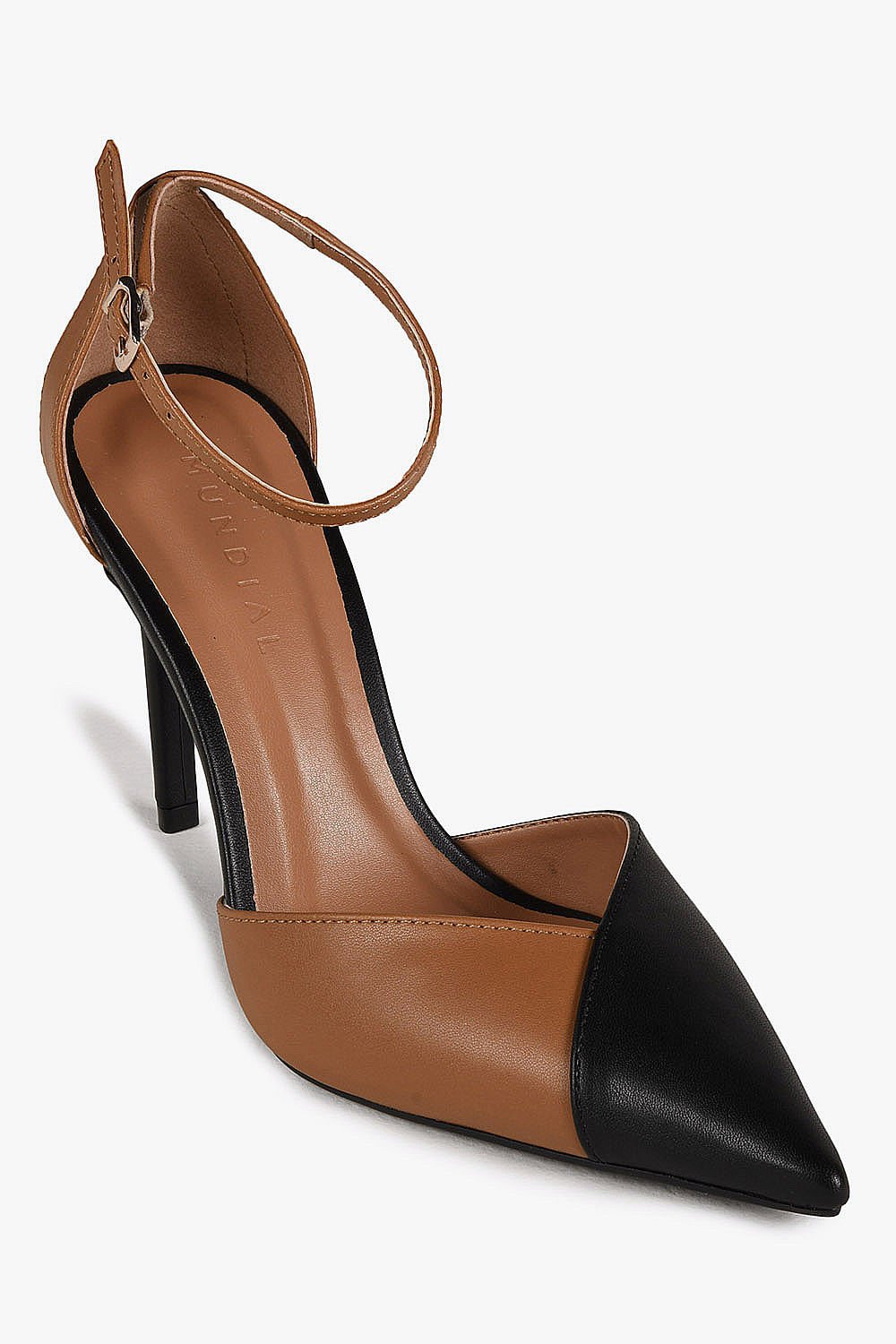 Scarpin Feminino Salto Alto Mundial Ranna Marrom/Preto 4