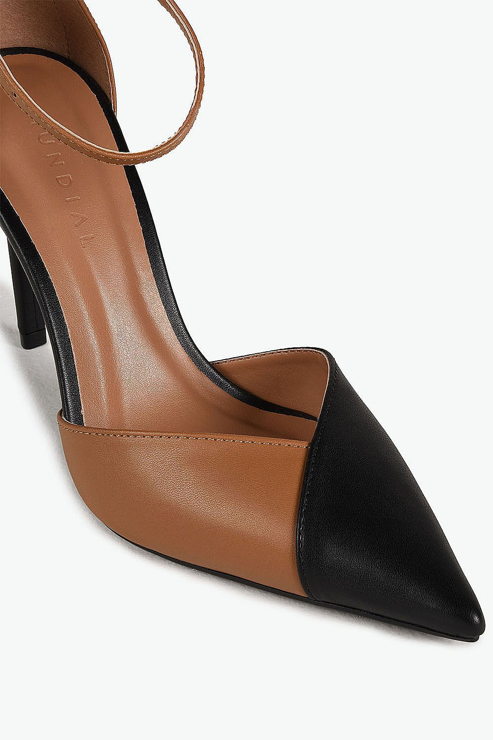 Scarpin Feminino Salto Alto Mundial Ranna Marrom/Preto 2