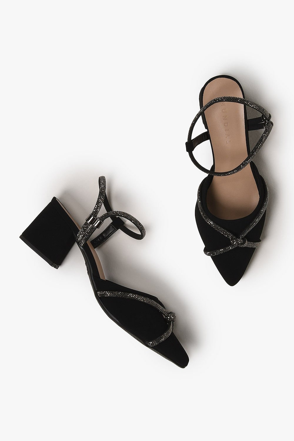 Sapato Feminino Slingback Salto Médio Mundial Laise Preto 3