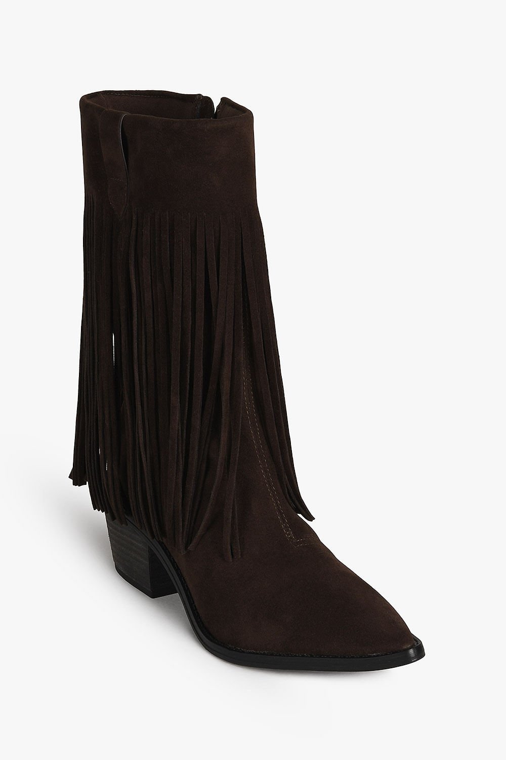 Bota Texana Feminina Cano Médio Mundial Lauren Café 4