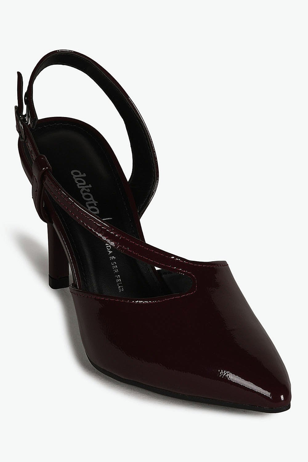 Scarpin Feminino Slingback Salto Alto Dakota Elen Preto 4