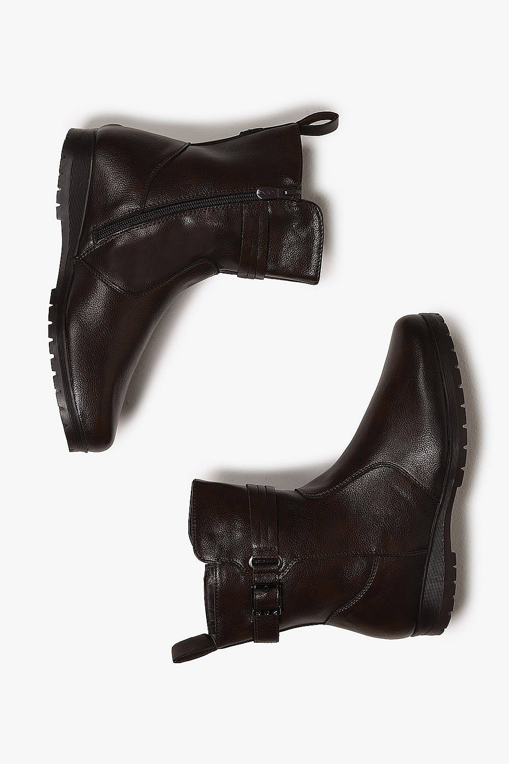 Bota Feminina Cano Curto Mooncity Leni Marrom 3