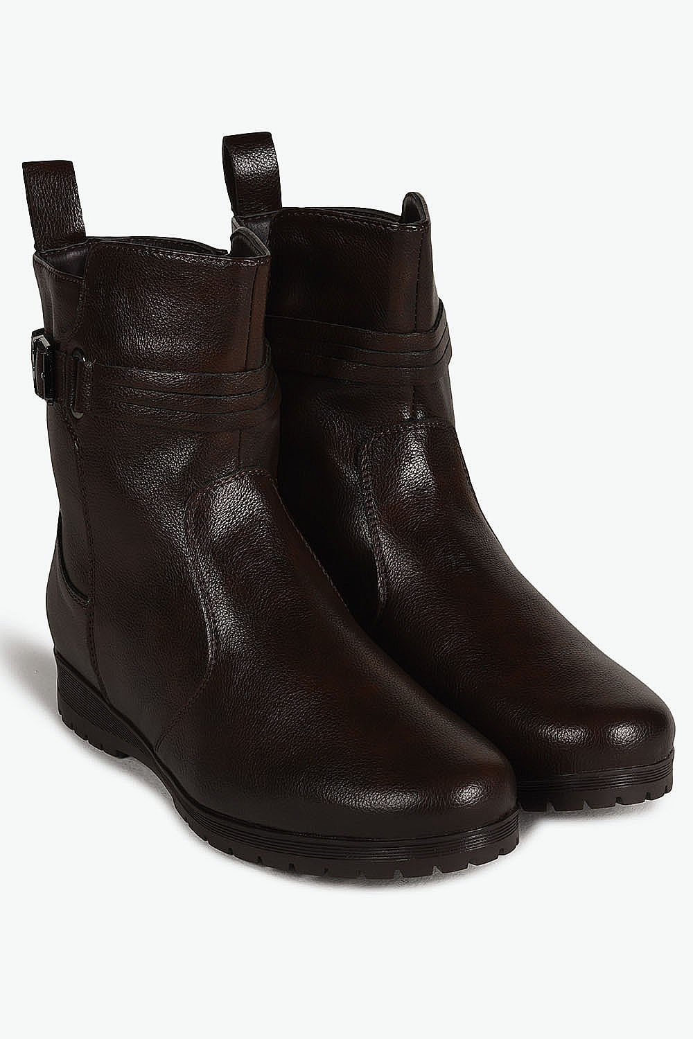 Bota Feminina Cano Curto Mooncity Leni Marrom 4
