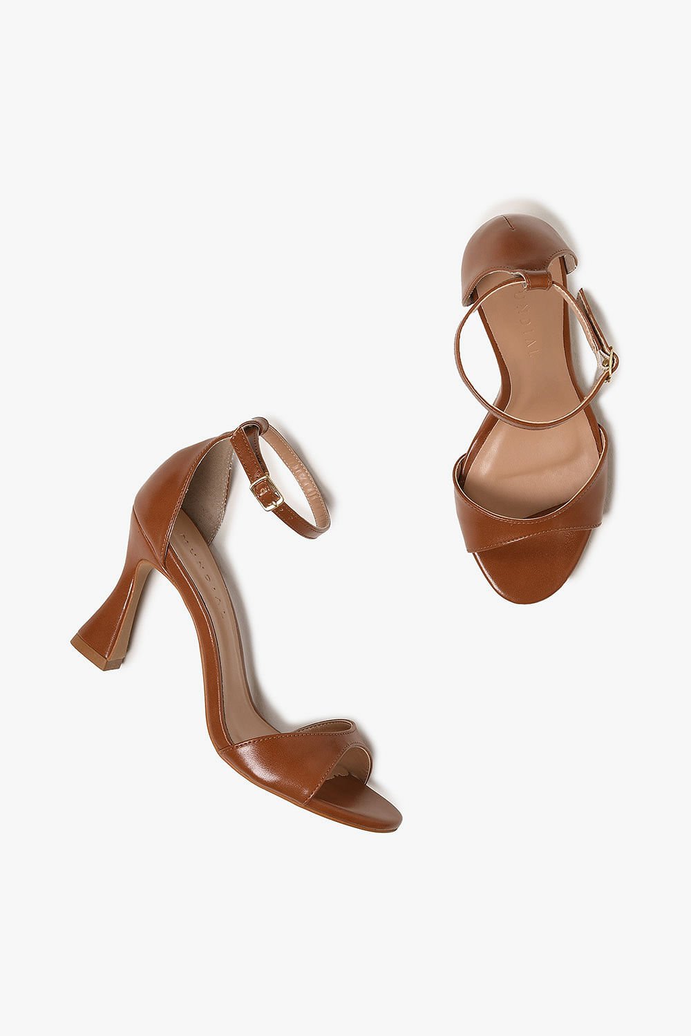 Sandália Feminina Salto Alto Mundial Maiane Caramelo 3