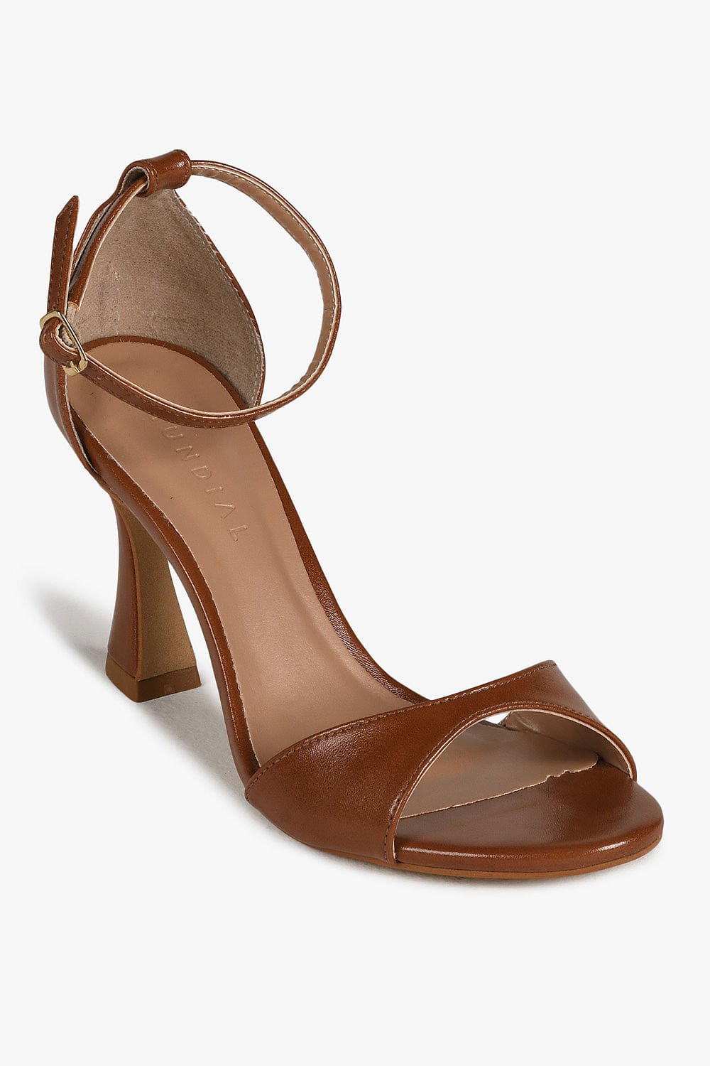 Sandália Feminina Salto Alto Mundial Maiane Caramelo 4