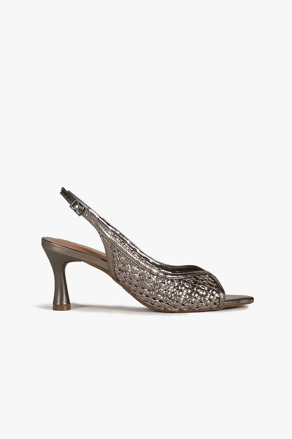 Sandália Feminina Salto Médio Mundial Mariza Prata Velho 1