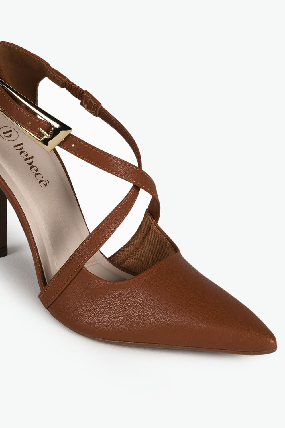 Scarpin Feminino Salto Alto Bebecê Aurora Caramelo 2