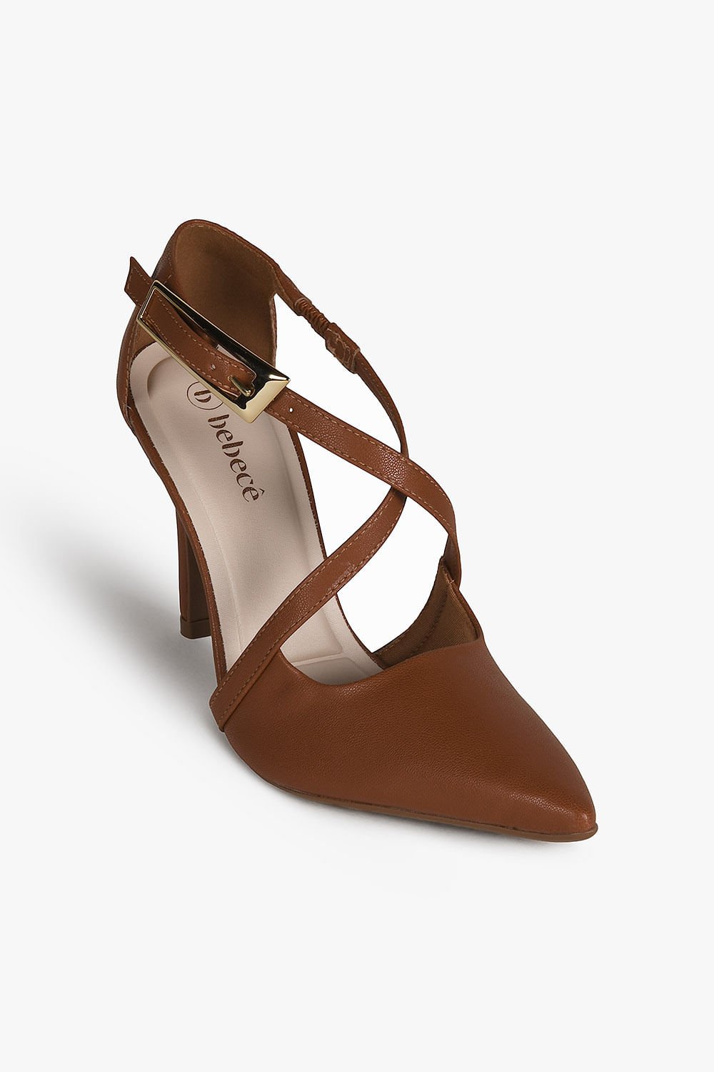 Scarpin Feminino Salto Alto Bebecê Aurora Caramelo 4