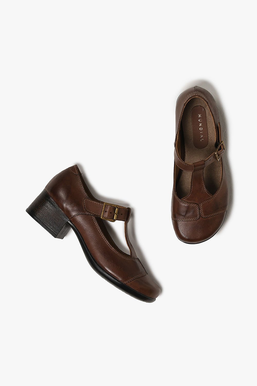 Sapato Feminina Salto Médio Mundial Alycia Caramelo 3