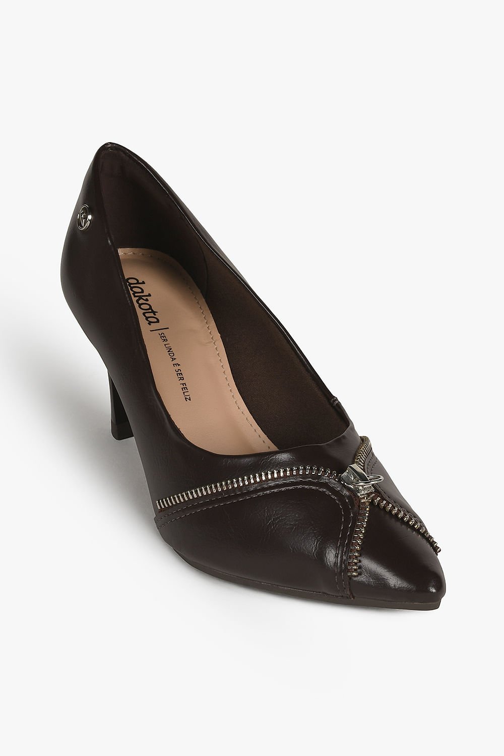 Scarpin Feminino Salto alto Dakota Leide Café 4