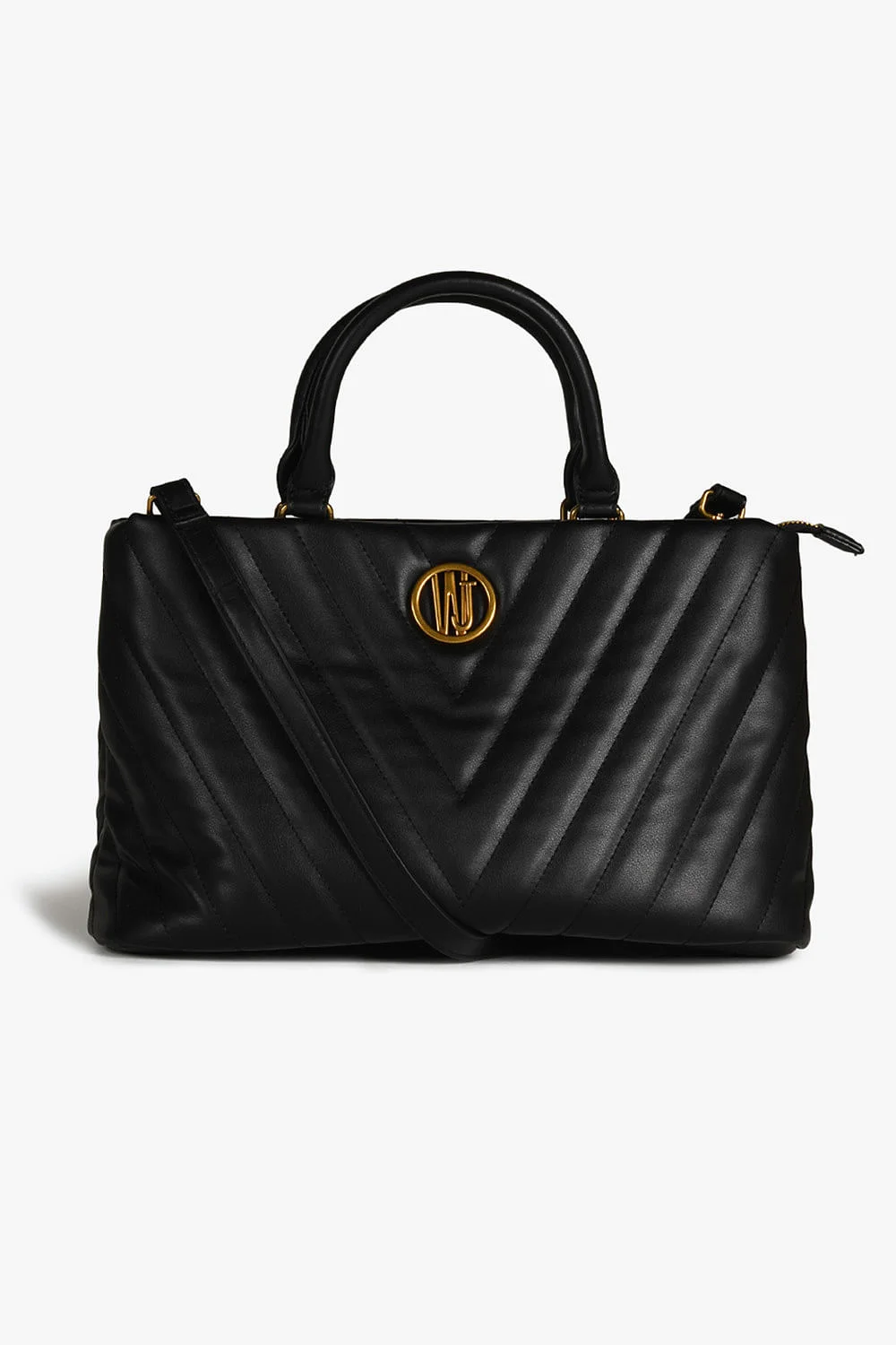 Bolsa Média Satchel Feminina Wj Clark Preto