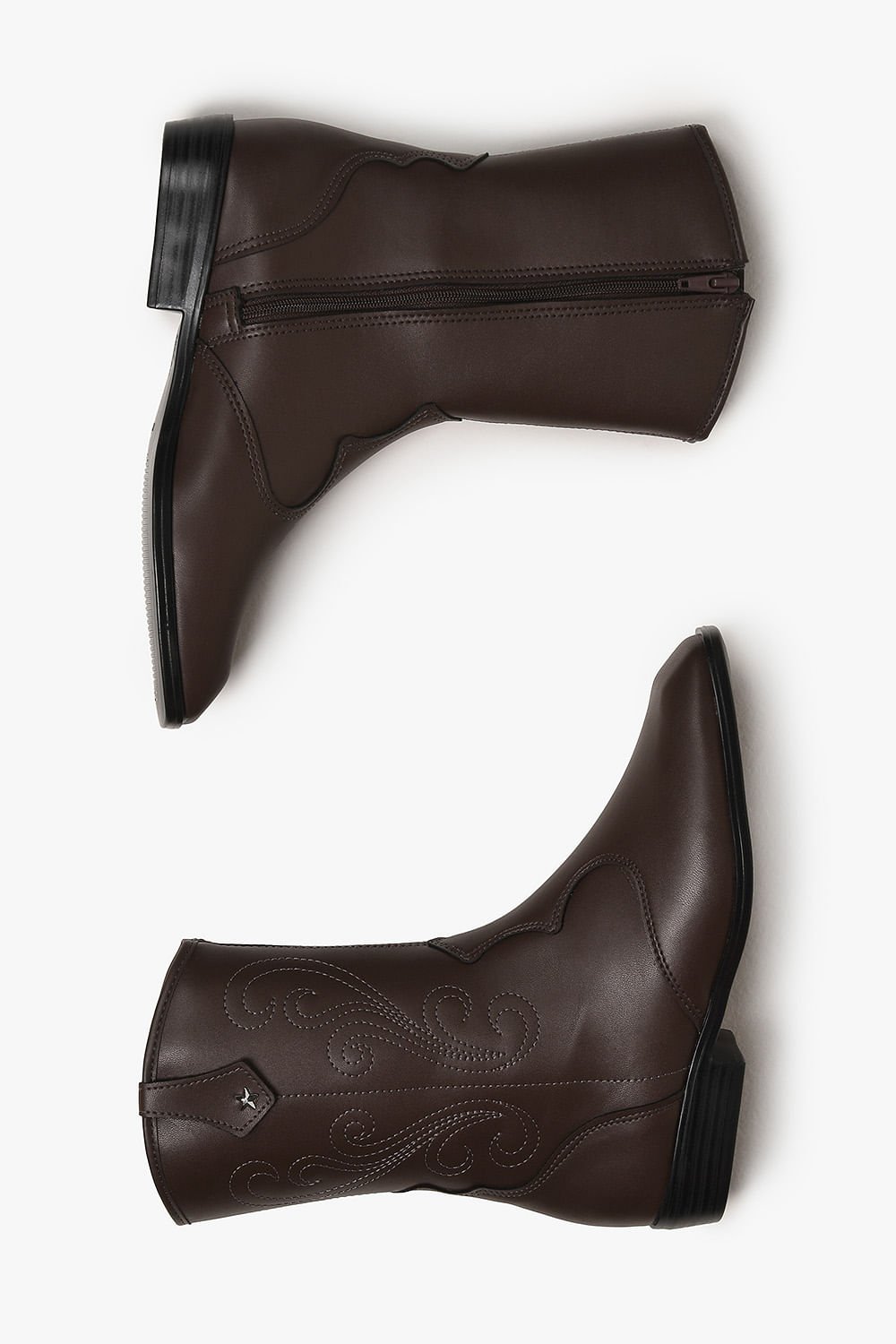 Bota Infantil Texana Cano Médio Molekinha Jaddy Café 3