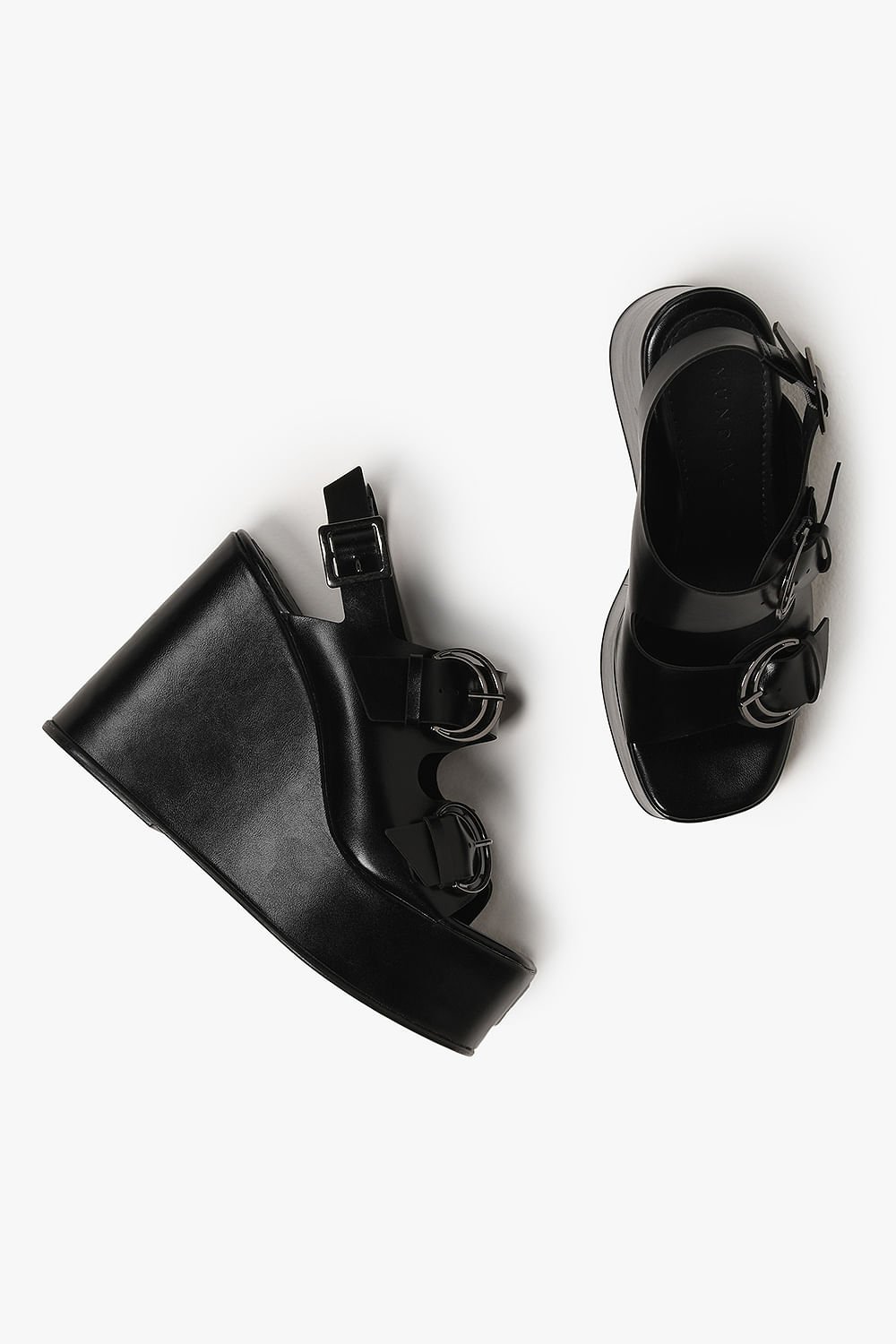 Sandália Feminina Anabela Mundial Mircela Preto 3